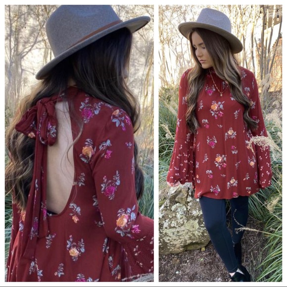 FREE PEOPLE BOHO FLOWY MINI TUNIC BOHEMIAN PRINT DRESS A3C - Picture 12 of 16